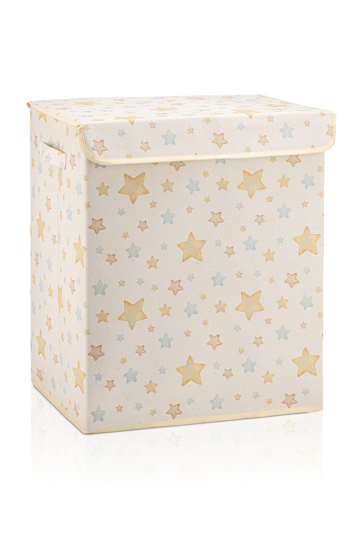 Rope Home-Star Patterned Multi-Purpose Toy Laundry Storage Box with Lid Foldable Organizer 30X40X50 5