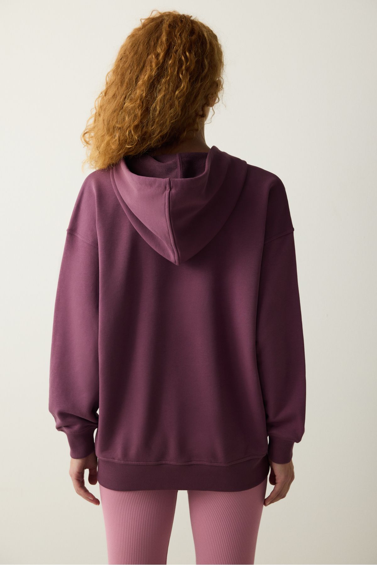 Penti-Burgundy Oversize Active Stitched Hoodie 6