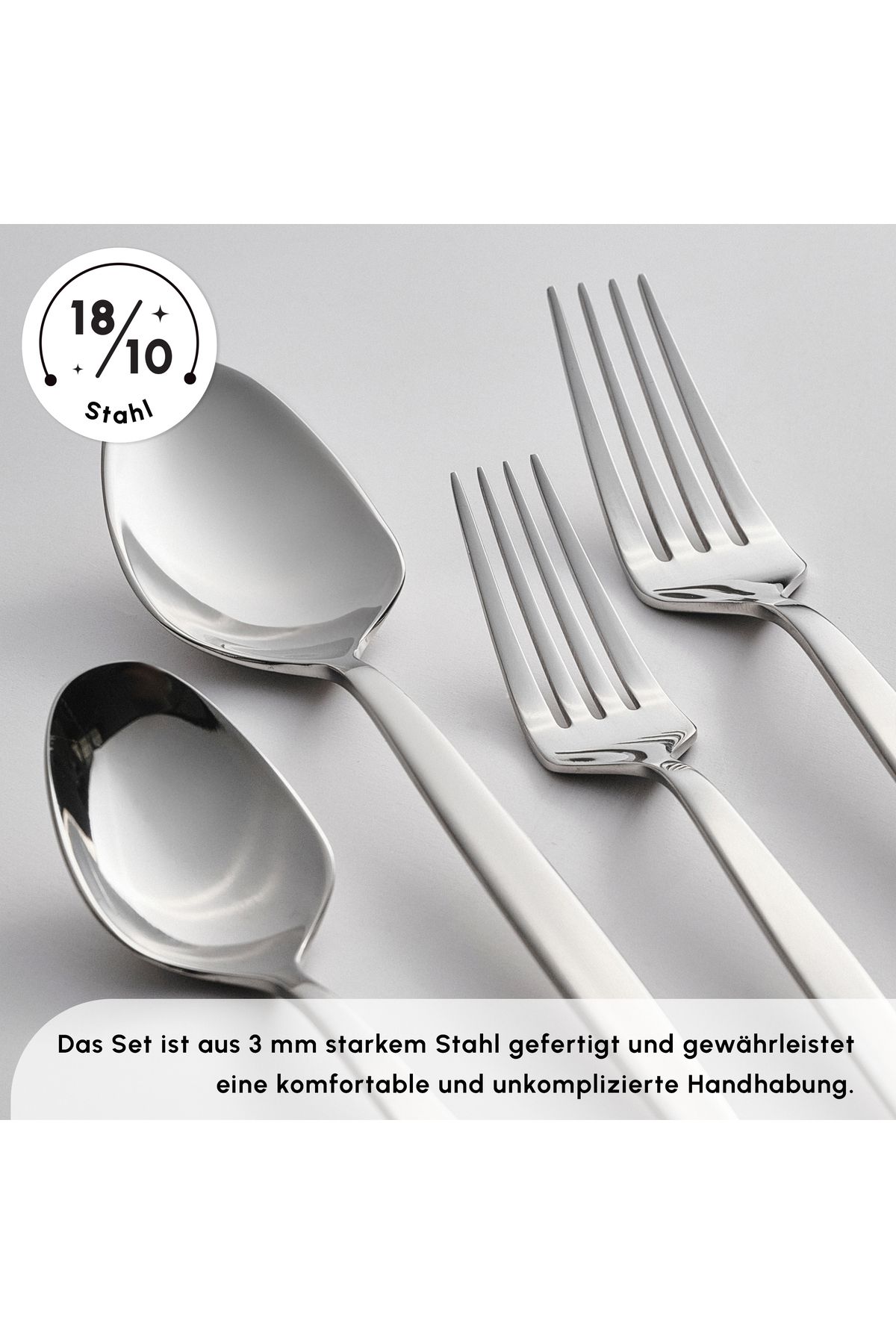 Karaca-Thor 84-teiliges Tafelbesteck mit Schachtel, Edelstahl in eleganter Box Stilvolles 7