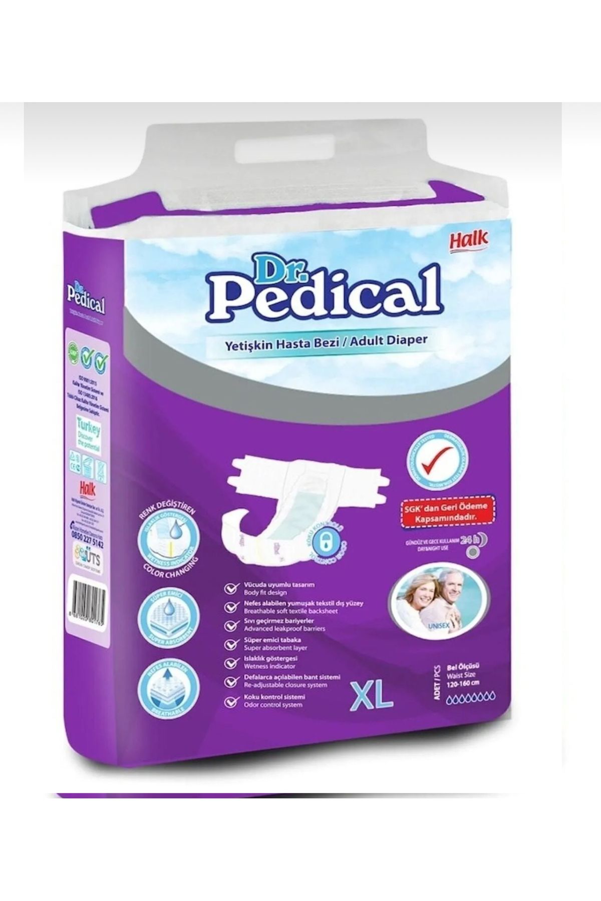 Dr.Pedical DR.PEDİCAL YETİŞKİN HASTA BEZİ XLARCE30Lu