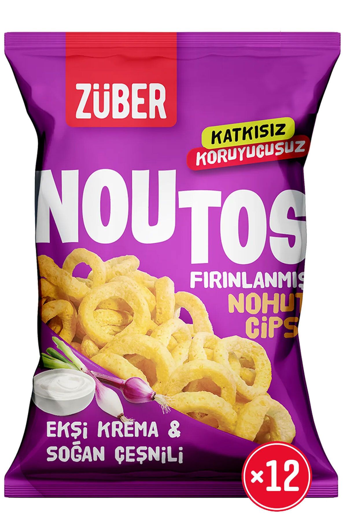 Züber Noutos Nohut Cipsi Ekşi Krema Ve Soğanlı 55 gr X 12 Adet