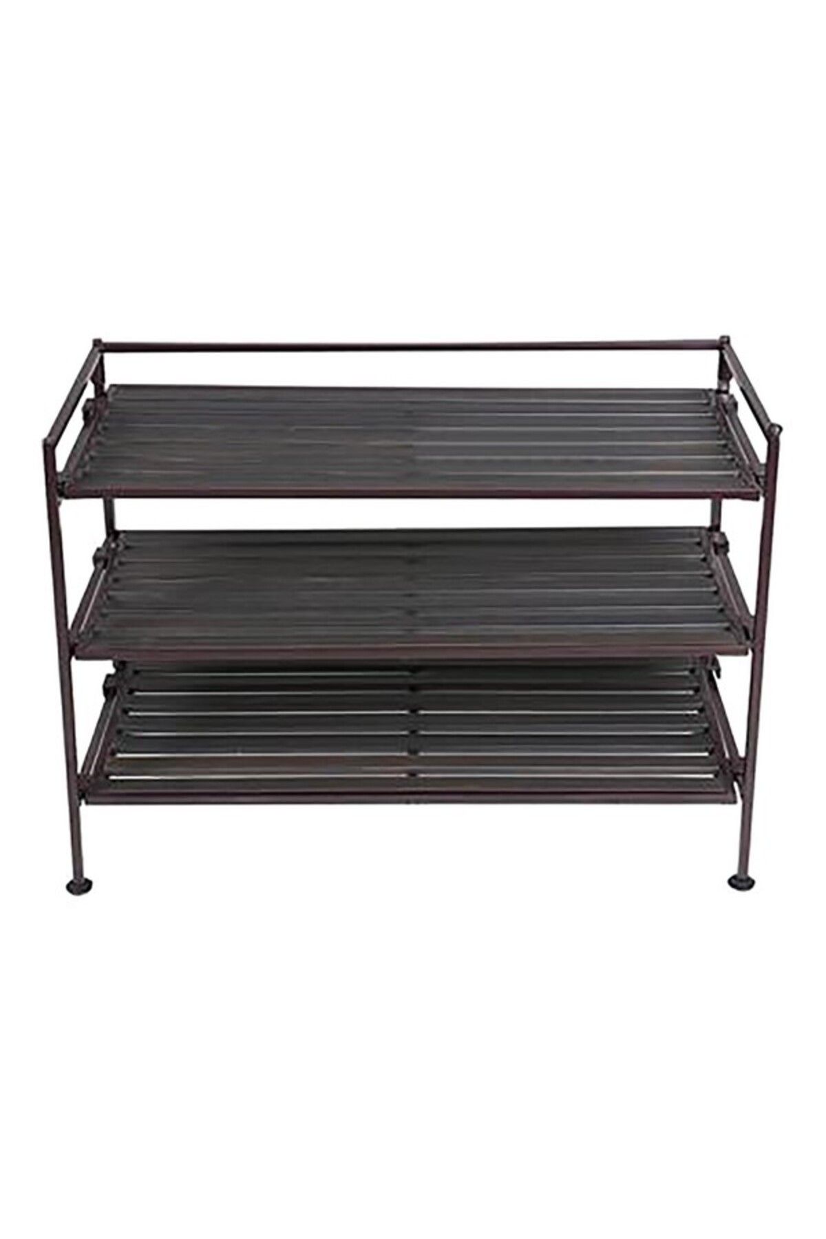 Seville Classics-3-Tier Elegant and Rectangular Mesh Utility Shoe Rack 1