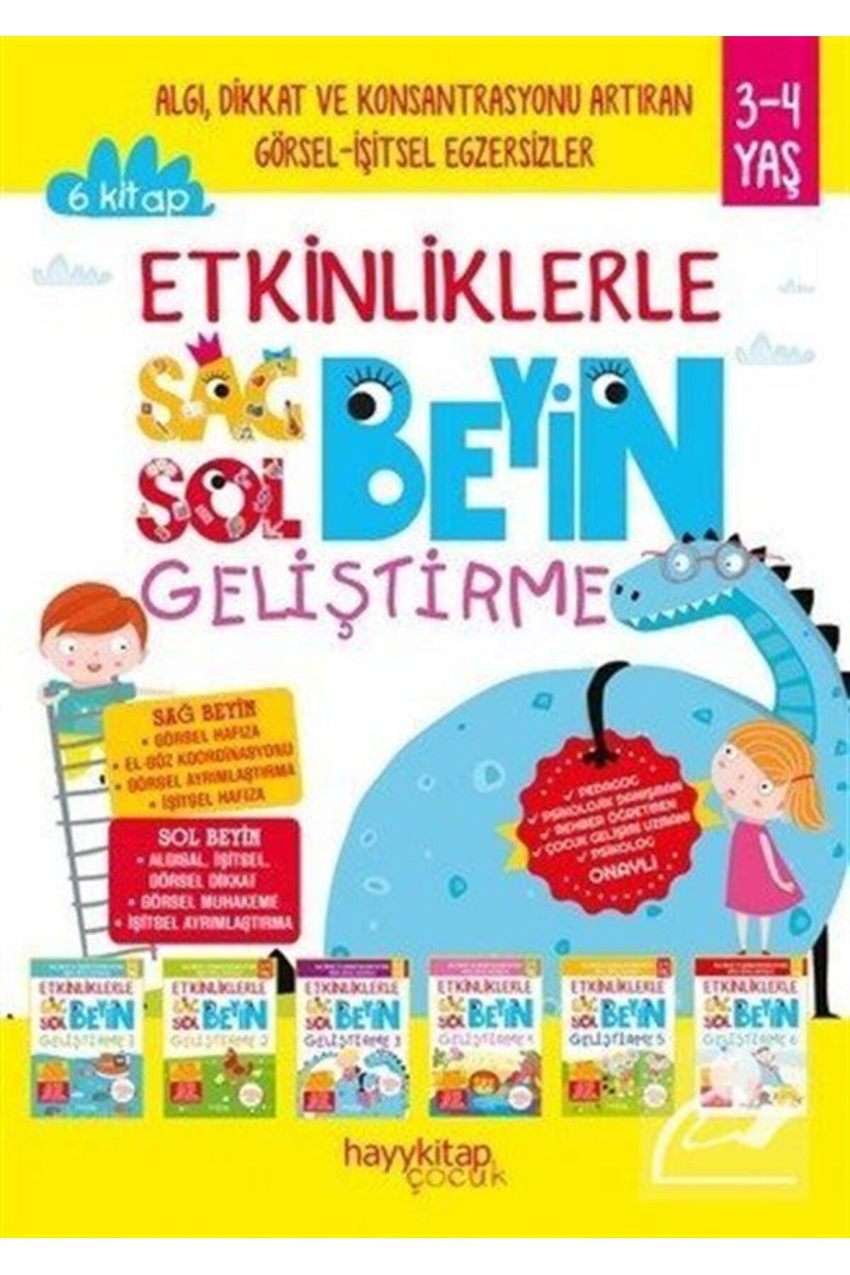 hayykitap Etkinliklerle Sağ Beyin Sol Beyin Geliştirme Seti - 6 Kitap Takım