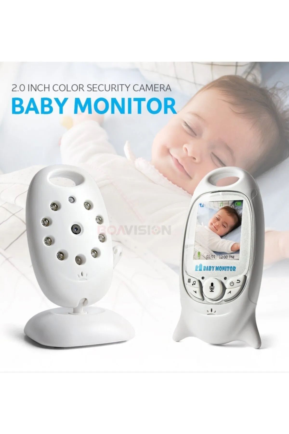 XTRIKE ME Bebek Odası İzleme Kamerası Gece Görüşlü Telsiz Özellikli Güvenlik Kamera  2.4Ghz Video Baby Monitor