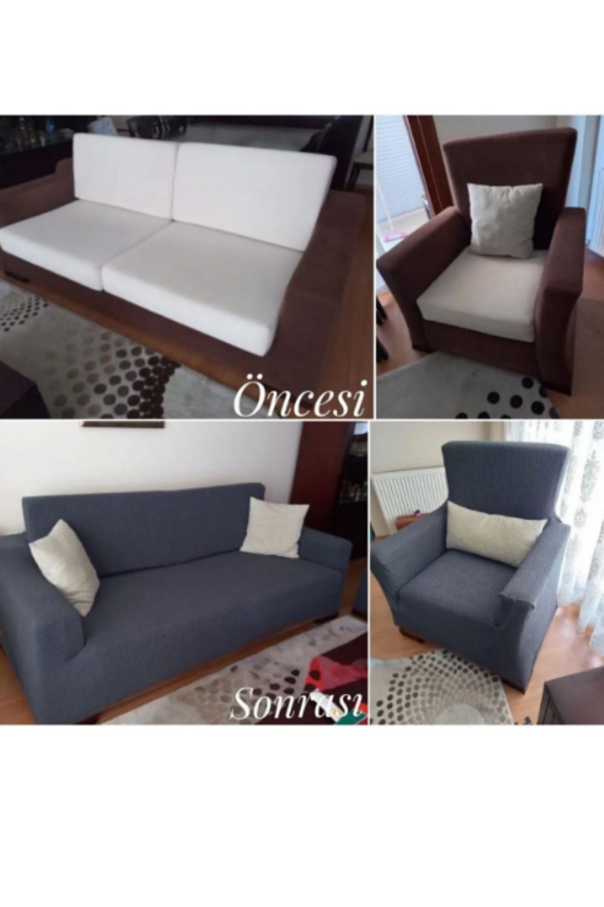 riselerhome-Husă de canapea elastică Jacquard 3 3 1 1 |   Husa de scaun elastica |   Set huse pentru scaun 2