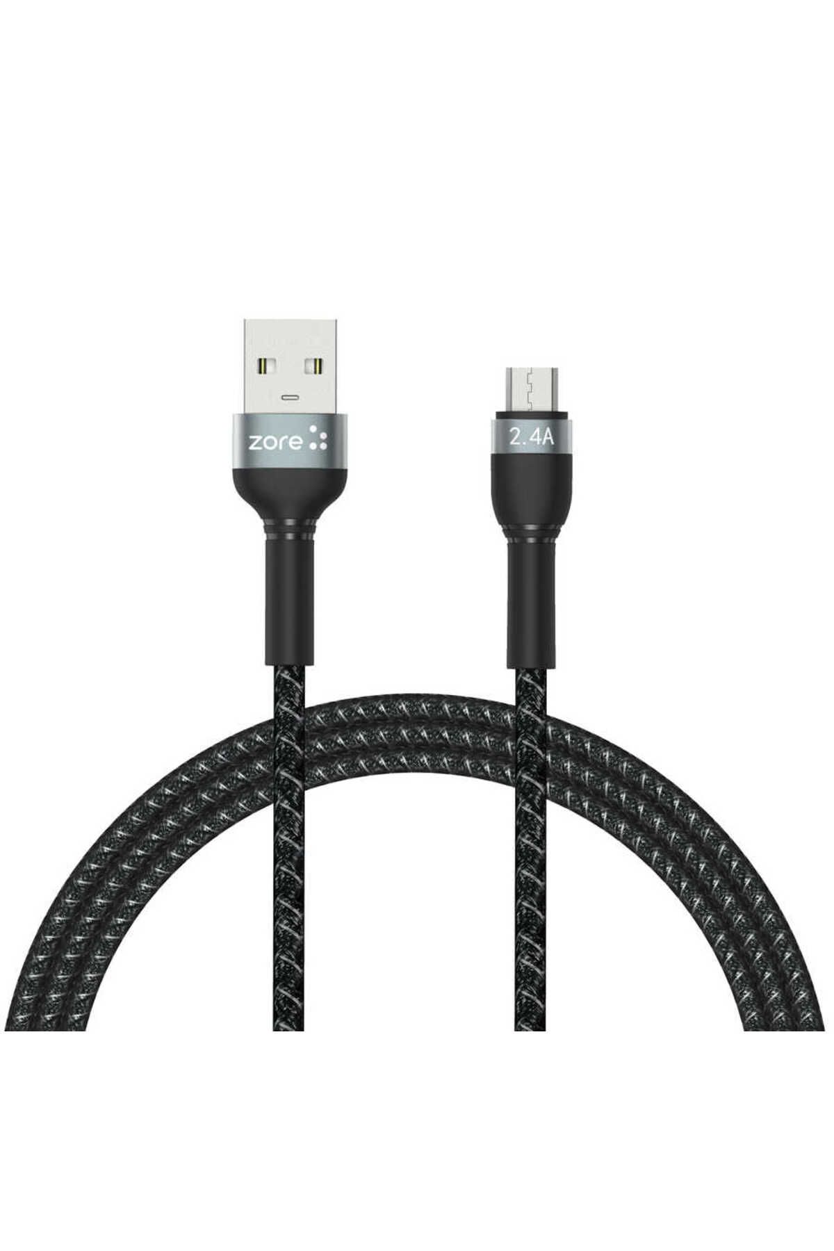 zore Siyah Shira Serisi Micro Usb Kablo 1 Metre-zore