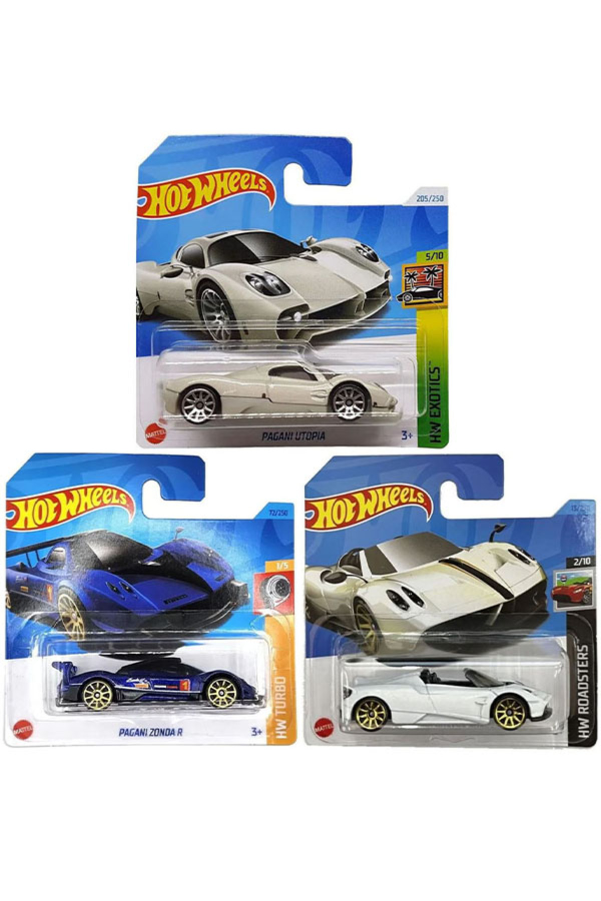 HOT WHEELS 3 Araç Hot Wheels Set - Pagani Zonda R & Pagani Utopia