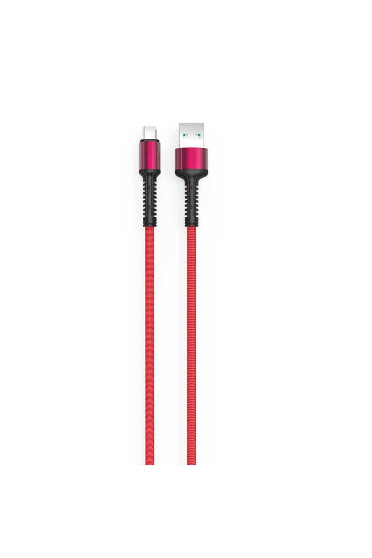 szr store Kırmızı LS64 Micro Usb Kablo-