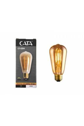 Cata Ct-4284 6w Rustik Led Ampul E27 Duy Amber-turuncu Işık
