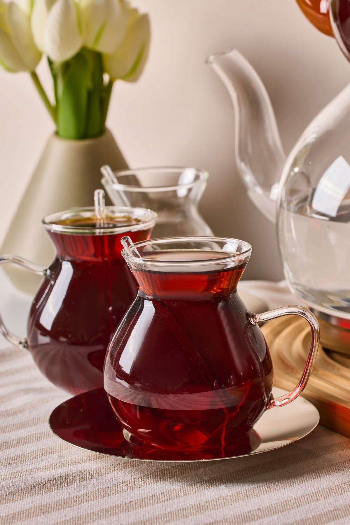 Perotti-Keyf-I Ala Transparent Premium 20-Piece Induction Based Borosilicate Tea Set 2