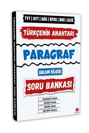 Anahtar Kitap 2026 Tyt Ags Kpss Dgs Ales Türkçenin Anahtarı Paragraf Soru Ban...
