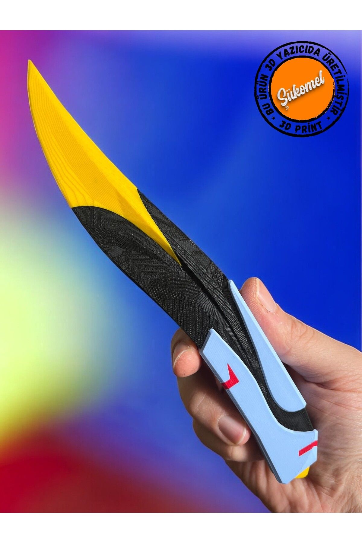 Dummy13 Valorant Kıvrım Bıçağı Maketi Valorant Tilde Knife Plastik Bıçak Figürü (23 CM)