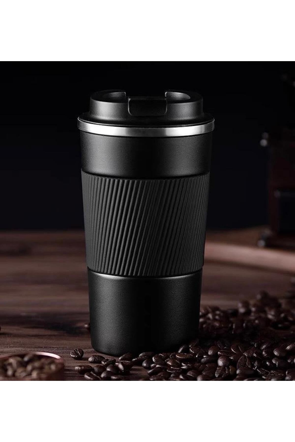 Genel Markalar Paslanmaz 304 Çelik Termos 500 ml Kaydırmaz Taban Thermos Bardak Mug Kupa Araç Kahve Çay