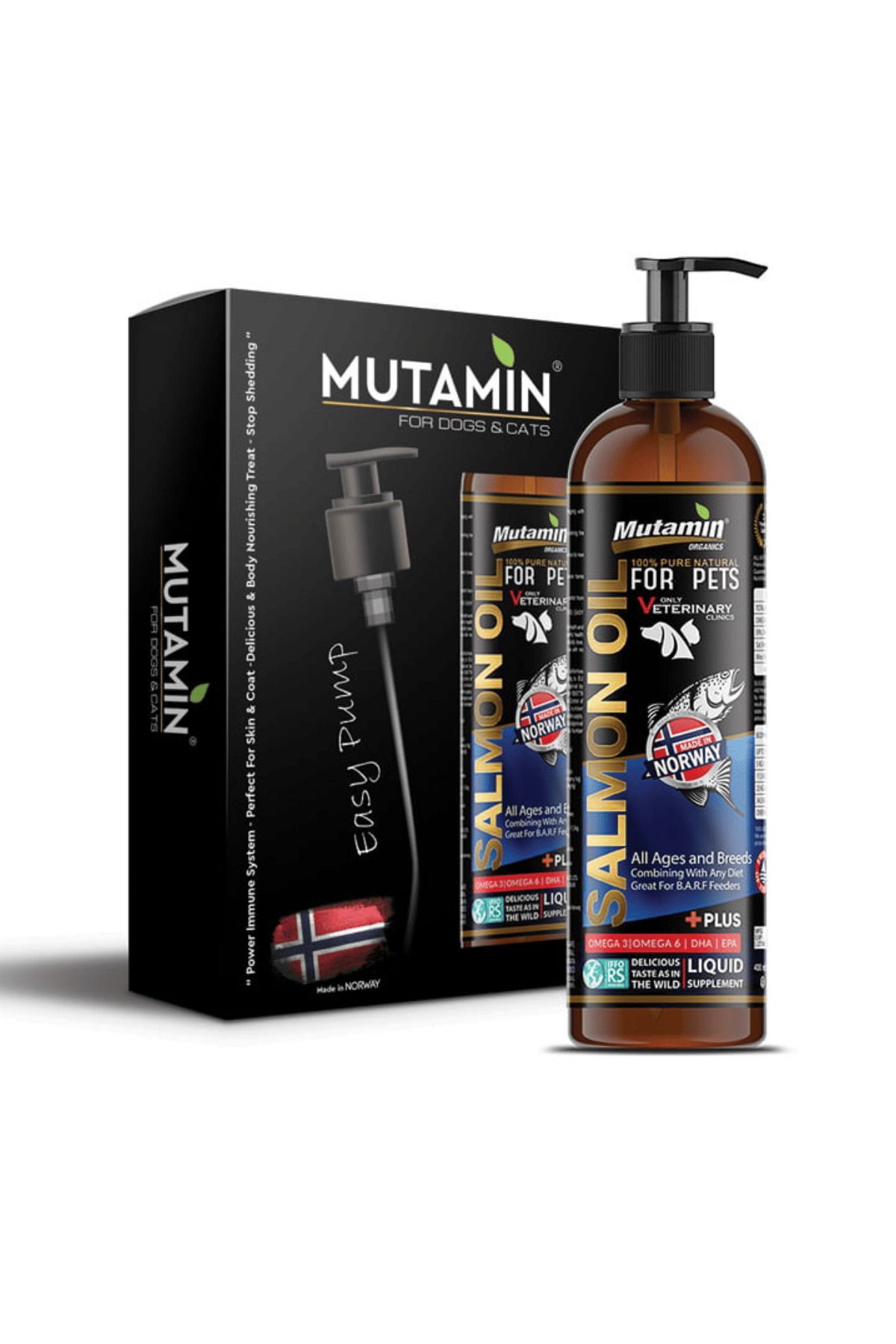 Mutamin Organics Kedi ve Köpekler İçin Norveç Somon Balık Yağı 250 Ml