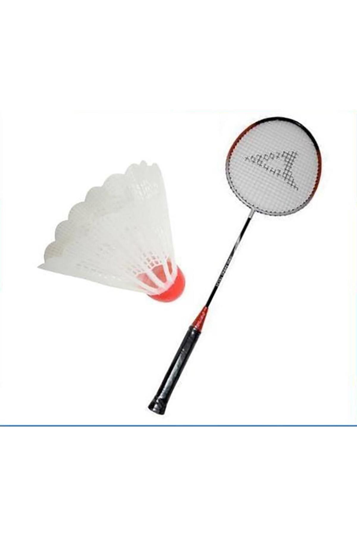 Yetkin Home Çocuklar İçin Eğlenceli Badminton Eğitim Seti 2 Raket 1 Top SiyahKırmızı