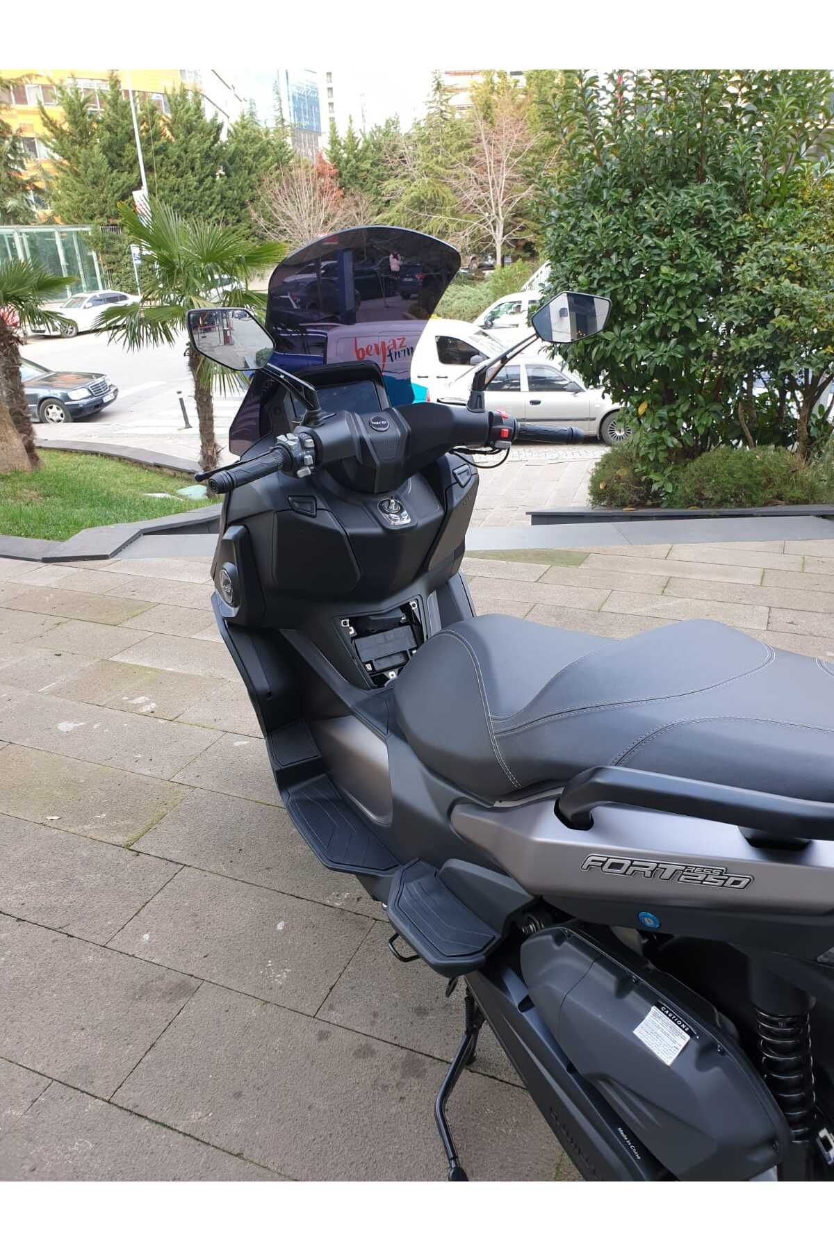 QJ Fort 350 Siperlik Ön Cam 2023-2025 Model 74cm Siyah Renkli 4mm UZUN CAM