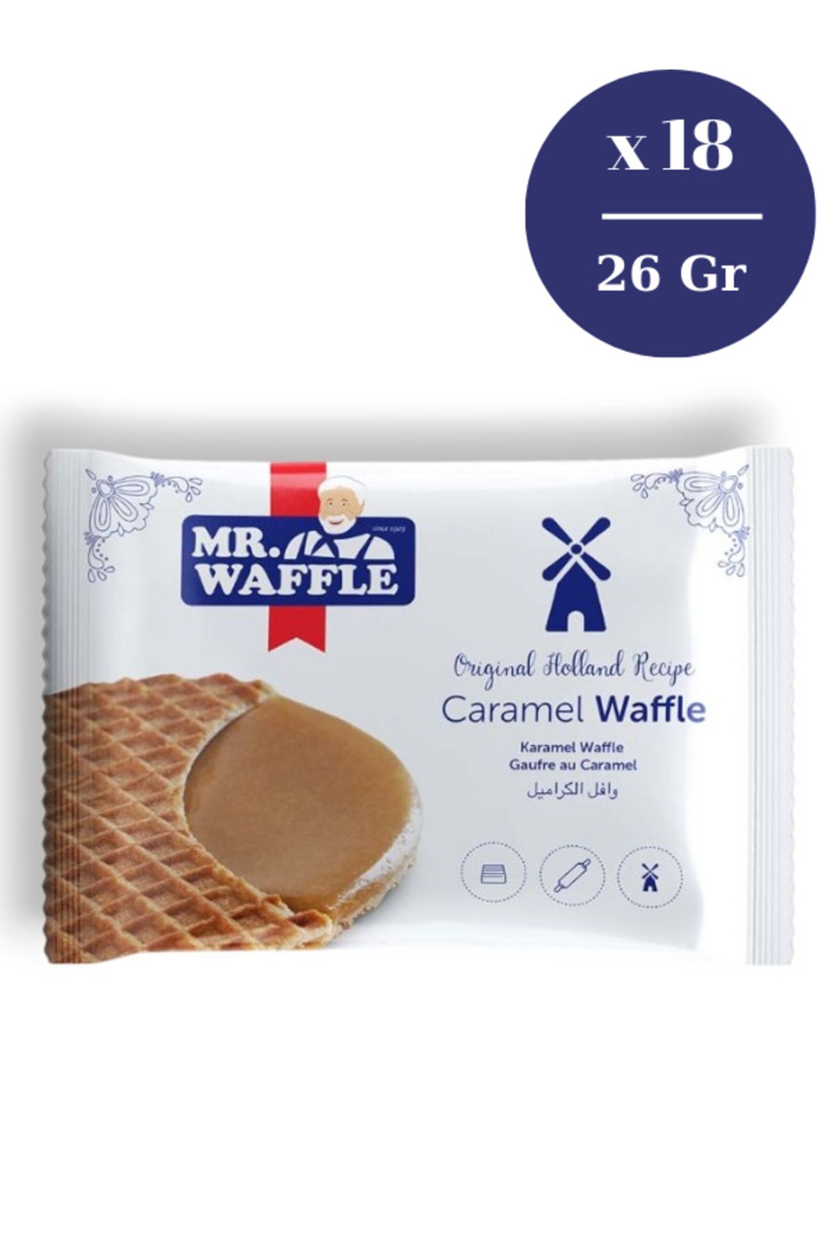 Bisküvi Caramel Waffle 26 Gr x 18 Adet