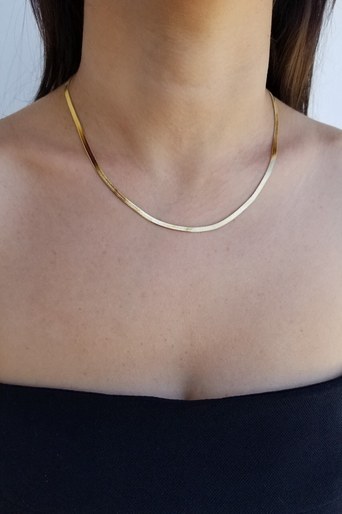 JEWELRY Zincir İtalyan Orta Renk Kadın Kolye Altın