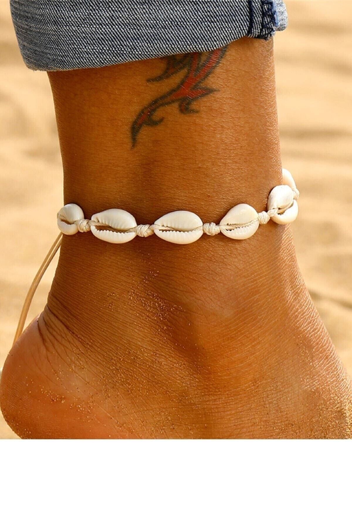 JEWELRY Deniz Bilek Deniz Halhalı Ayak Takı Yeni Kabuğu Aksesuarı Kadın Plaj Sezon