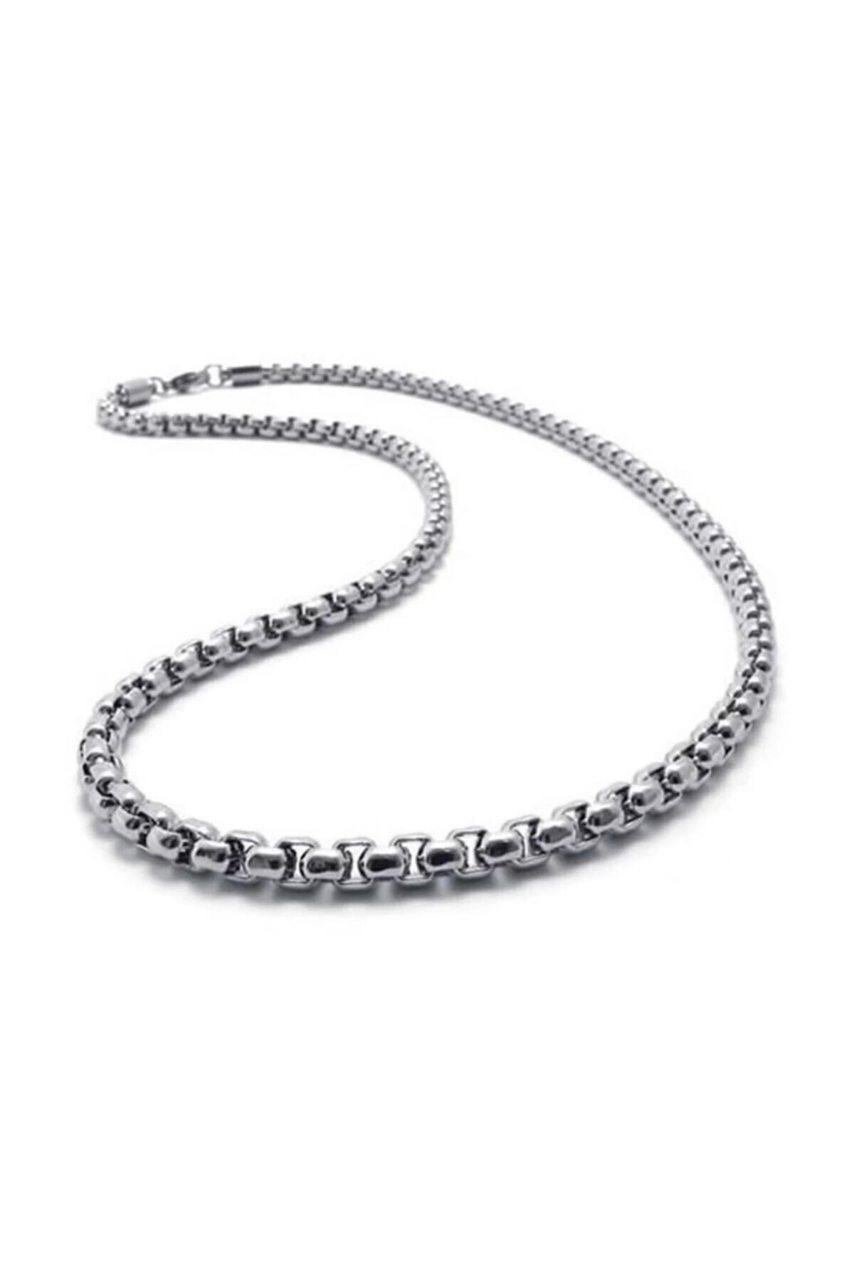 JEWELRY Içe Arnavut Renk Kolye 2672 Gümüş Iç Çelik Asansör Erkek - Geçmeli Unisex