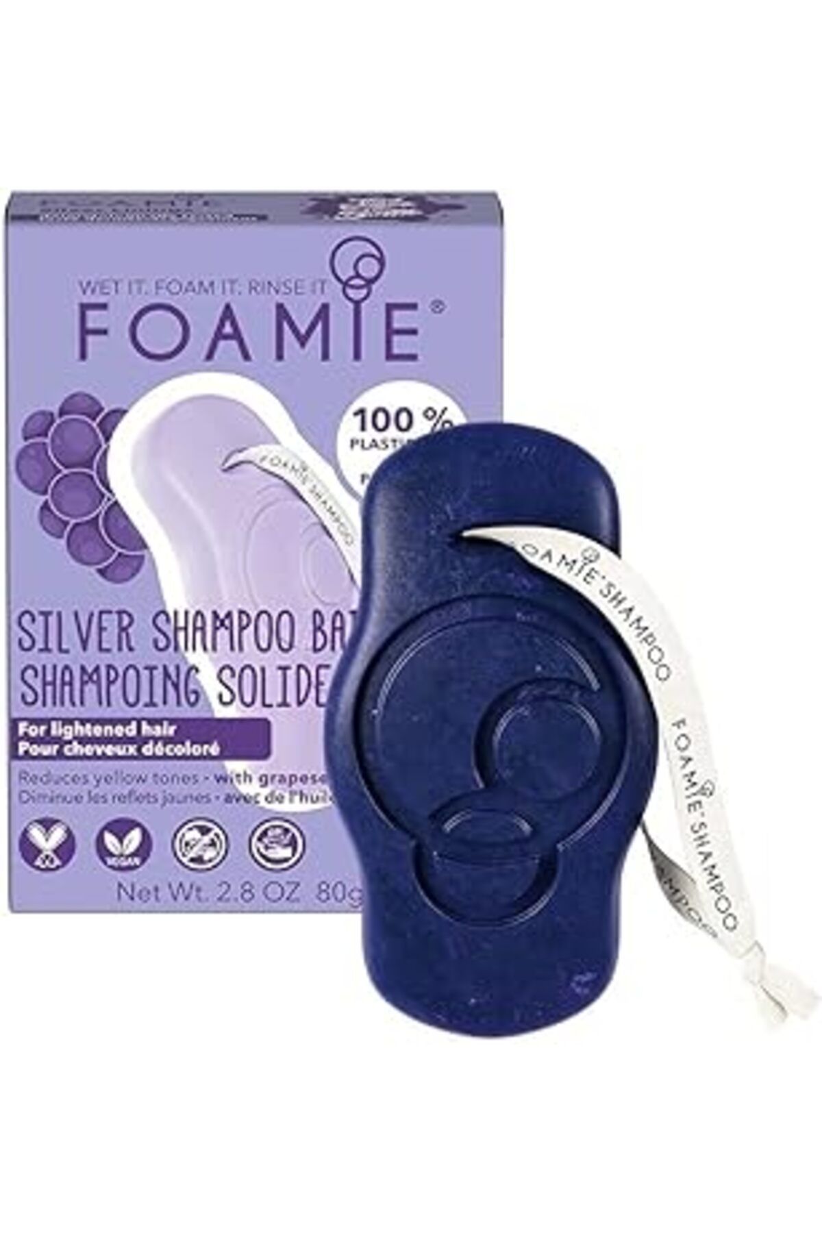 Epatim Foamie Silver Linings Shampoo Bar Boyalı Sarı Saçlar İÇin Katı Şampuan 80 G