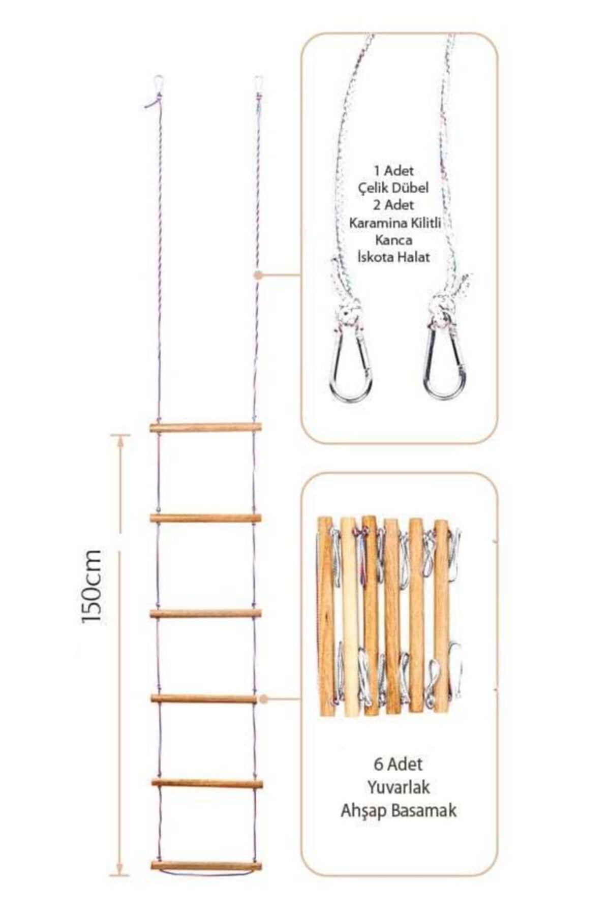 mammoly-Children's Climbing Ladder, Wooden Children's Sports Ladder (board) 2