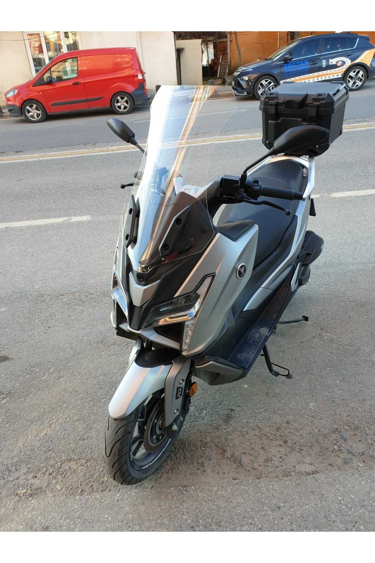 Voge SR1 Siperlik Ön Cam 2023-2025 Model 72cm Şeffaf Renkli 4mm UZUN CAM