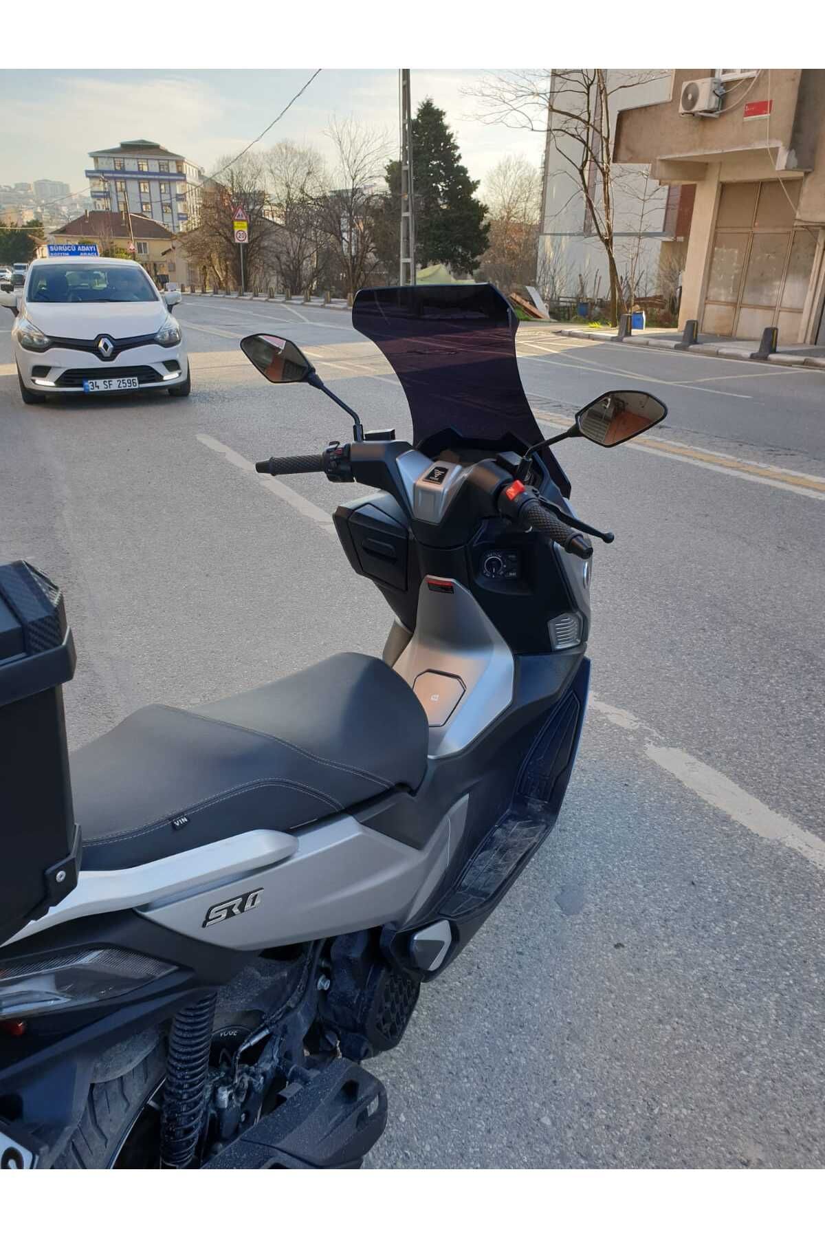 Voge SR1 Siperlik Ön Cam 2023-2025 Model 72cm Siyah Renkli 4mm UZUN CAM