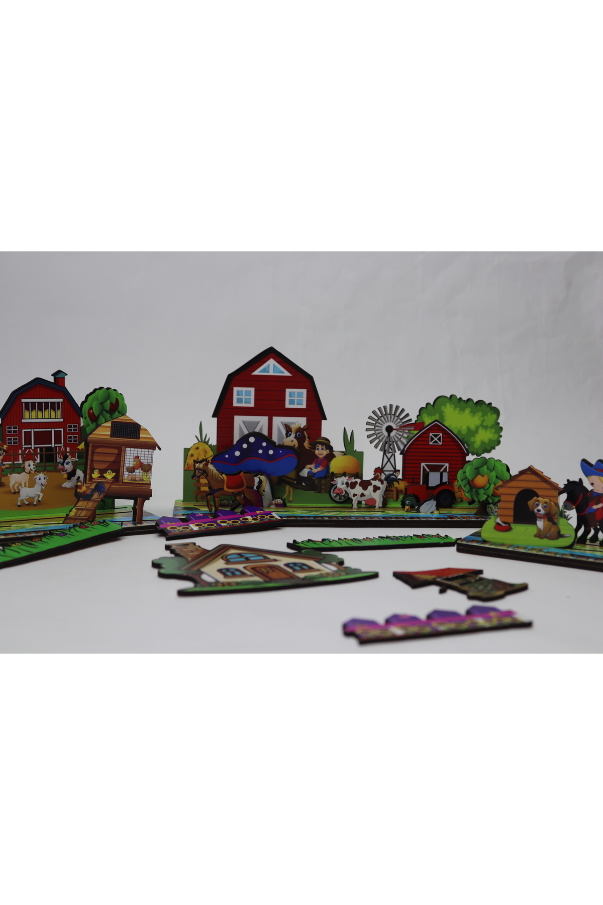 Kuka Toys-My Farm 24 Pieces Wooden Toy Box Game Activity Developer Fun Yourself Farm Cour Puzzle 6
