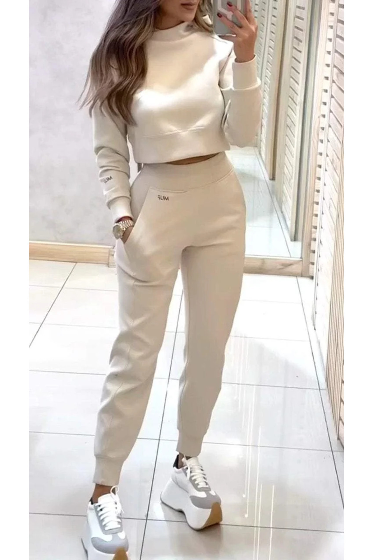 Unisex Kışlık Baskılı Eşofman Takımı