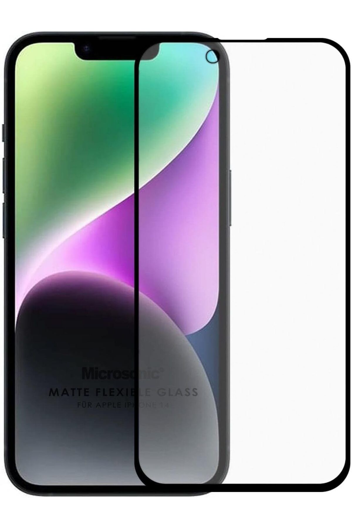 yenibagshop Apple iPhone 14 Seramik Matte Flexible Ekran Koruyucu Siyah