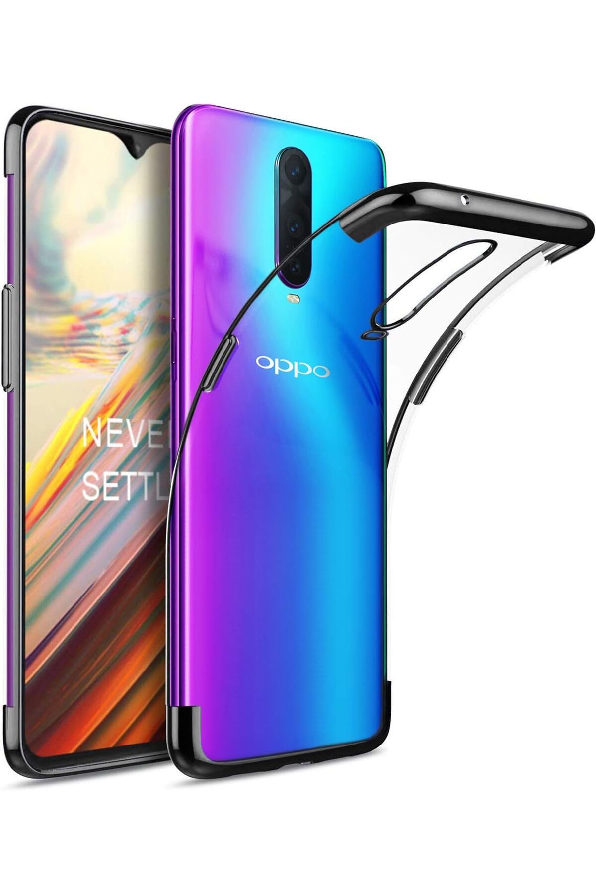 STOREMAX cmllashop Oppo RX17 Pro Kılıf Skyfall Transparent Clear Siyah 542093