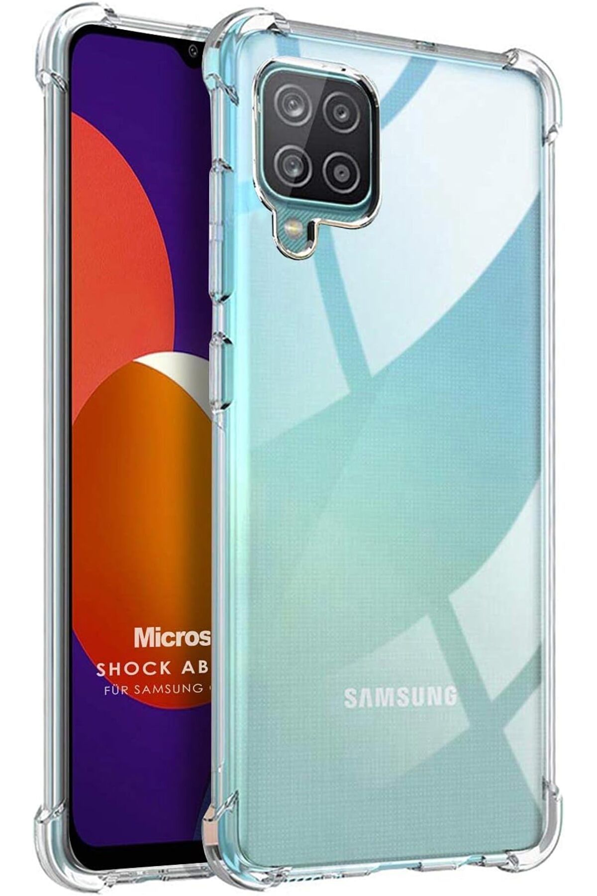 MCreative crashop Samsung Galaxy M12 için Kılıf Shock Absorbing Şeffaf [Galaxy M12 ile Uyumlu Kılıf - Ş