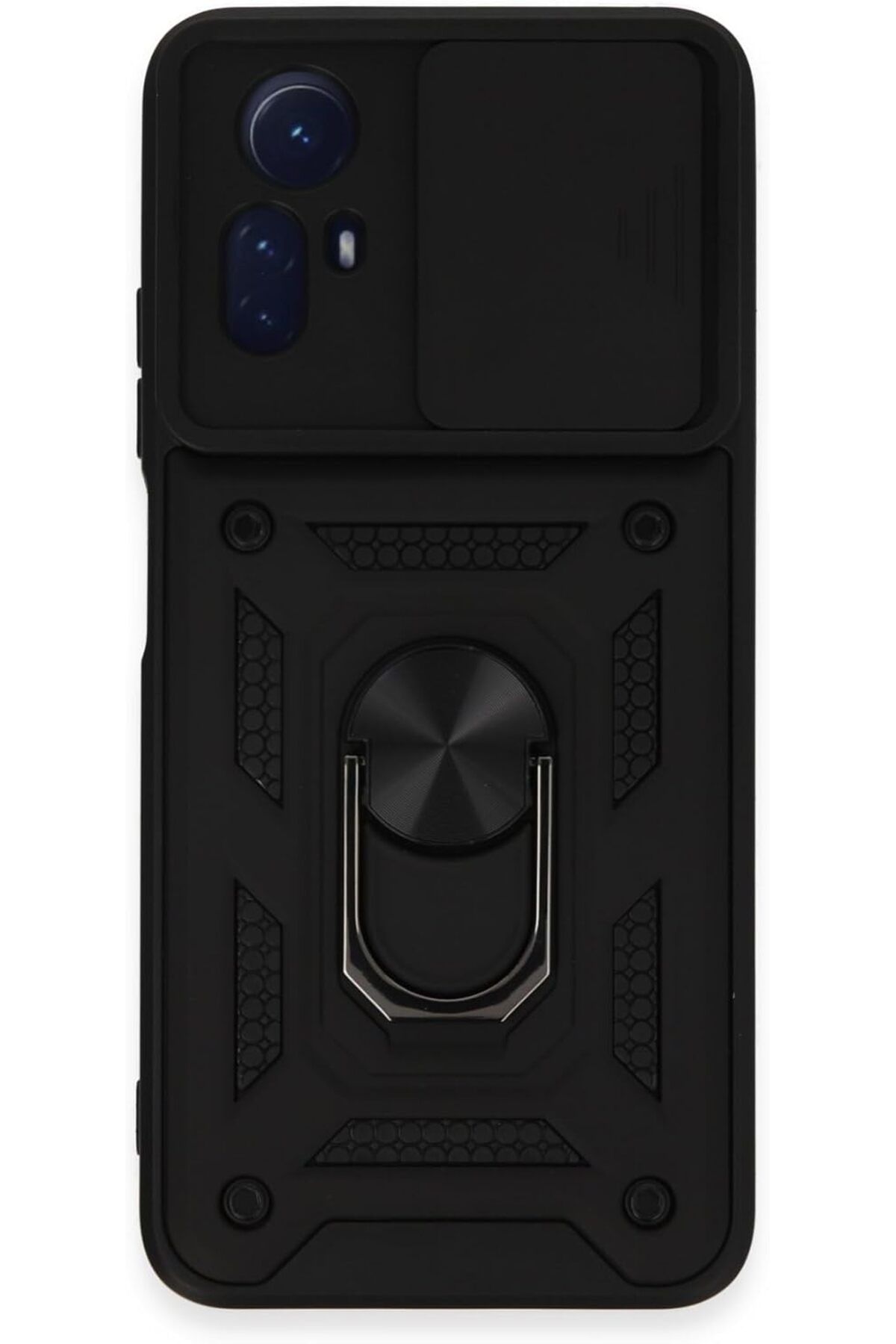 STOREMAX srhtDS Xiaomi Redmi Note 12S ile Uyumlu Kılıf Pars Lens Sürgülü Yüzüklü Standlı Korumalı K