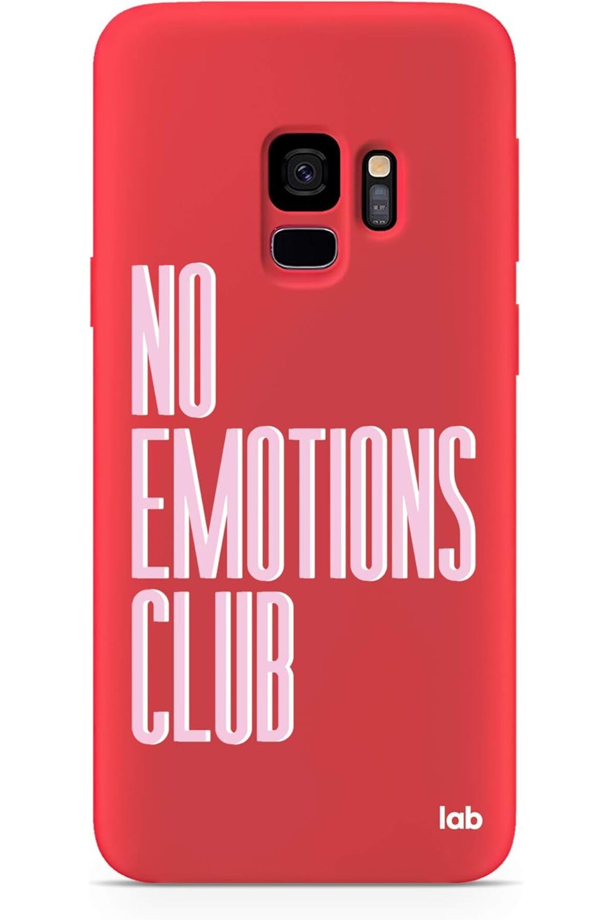STOREMAX nffashopm S9 Plus Kırmızı Silikon Telefon Kılıfı - No Emotions Club storestarx 1051353