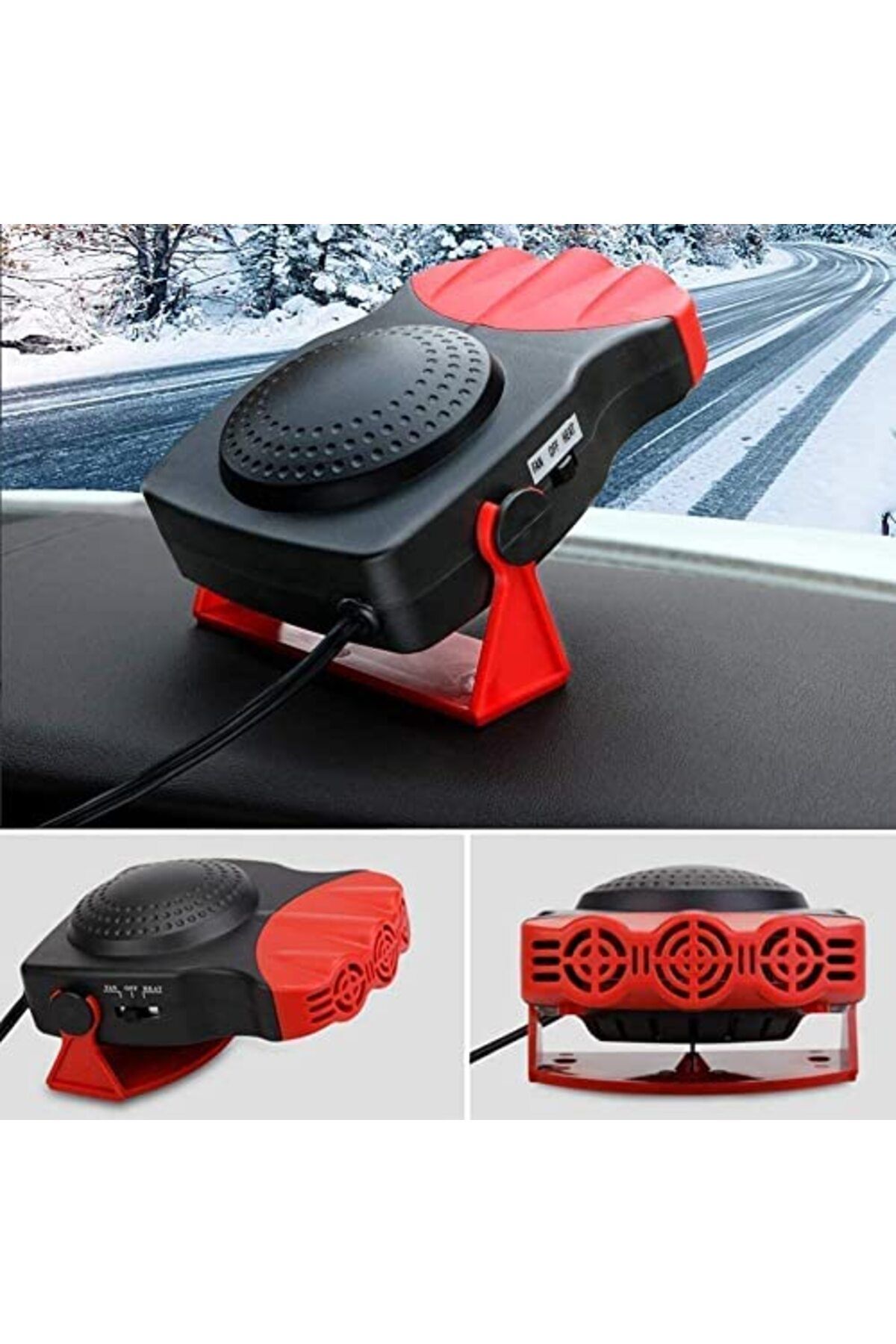 İsmiyle Al 12 V 150 W Uyumlu Araba Soğutma Fanı Sıcak Isıtıcı Ön Cam Buğu Çözücü