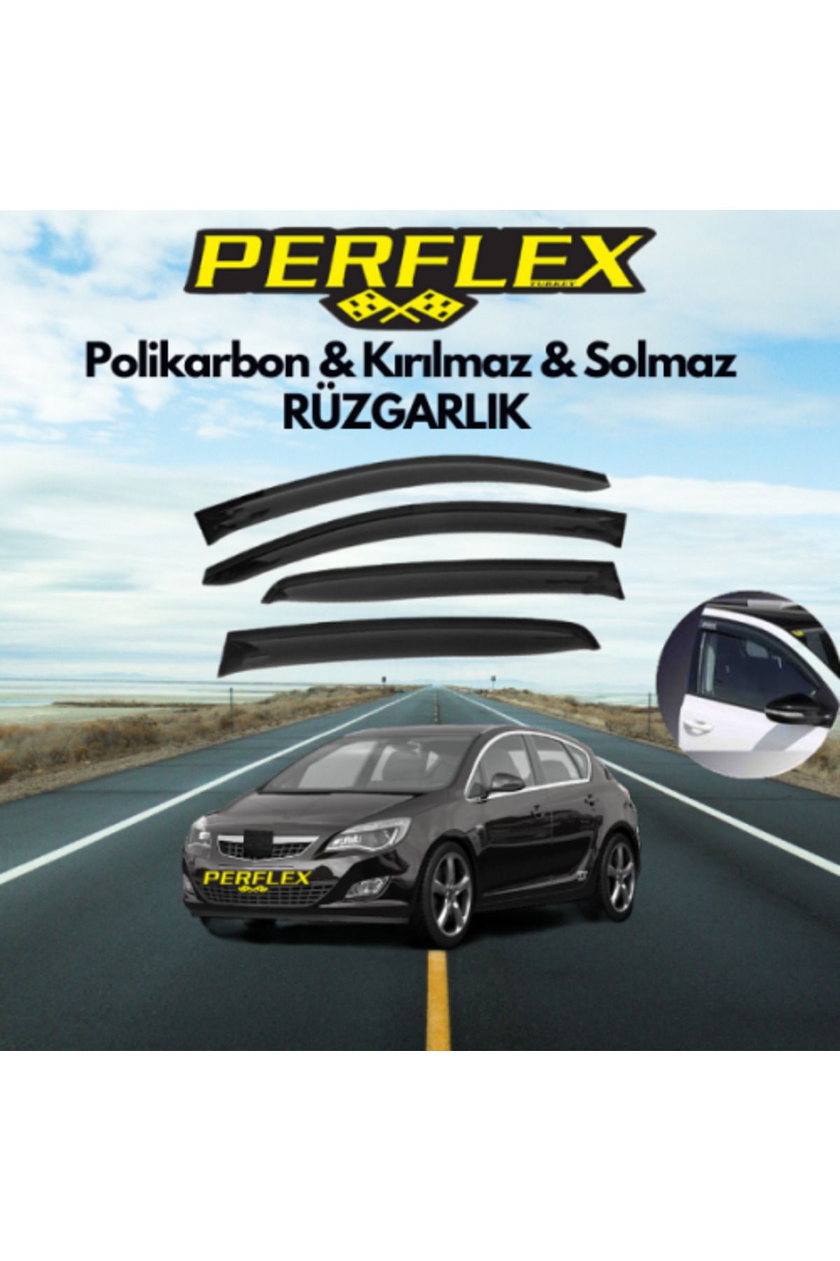 Lucest Lucestdrp Perf Polikarbon Kırılmaz Rüzgarlık V2 Mugen Opel Astra H 2004-2009 New