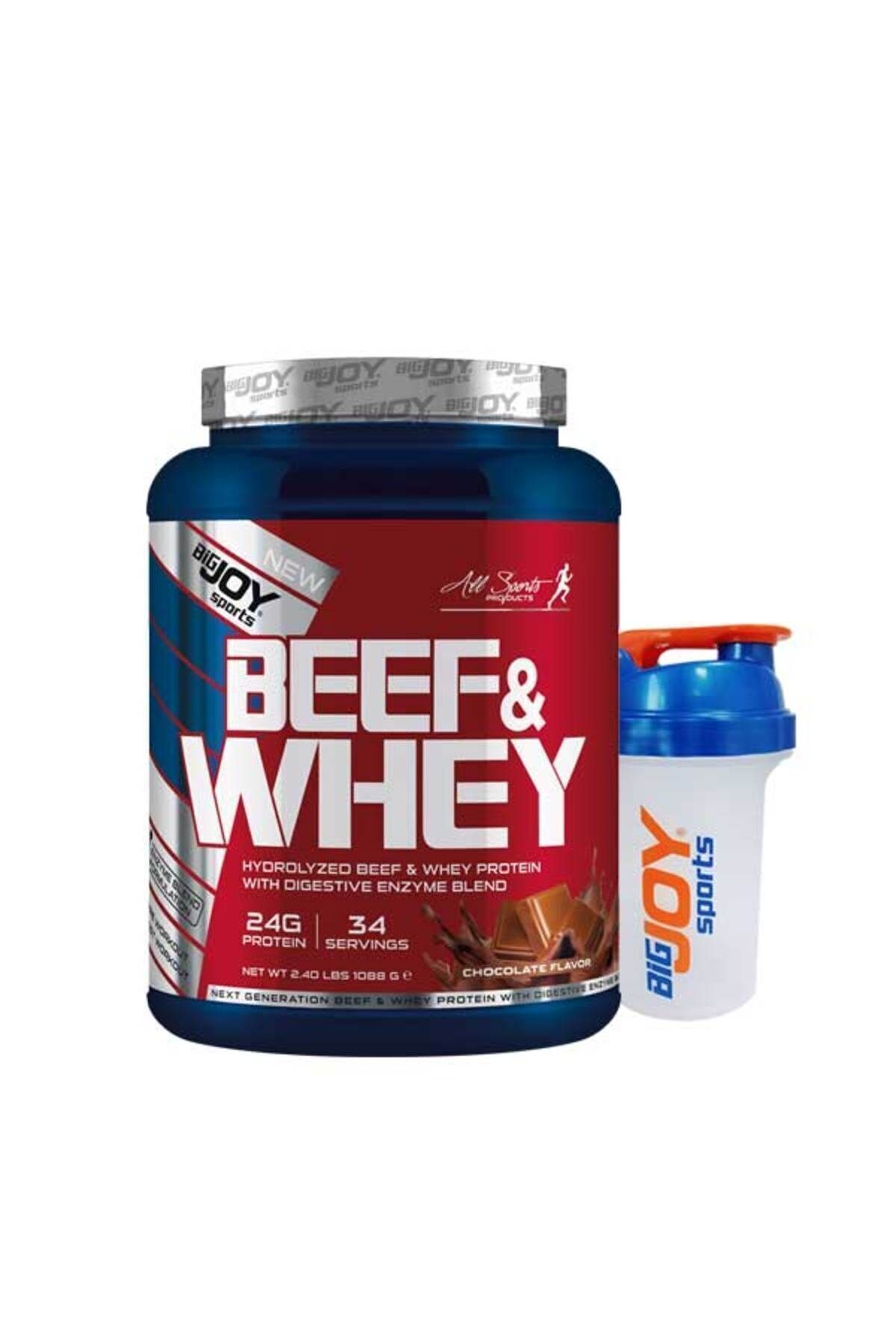 Bigjoy Sports Hidrolize Beef & Whey Çikolata Aromalı Protein Tozu 1088g - Whey Protein - Beef Protein-1