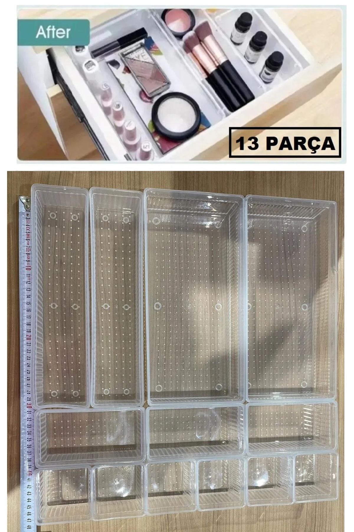 Bayev-Bade Set of 13 In-Cabinet Jewelry Makeup Organizer In-Drawer Organizer Set Pen Holder Jewelry Box 1