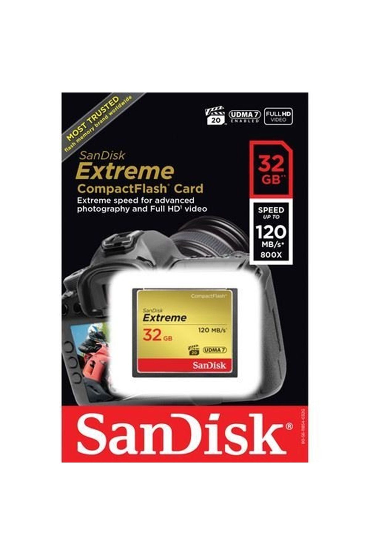 SanDisk Extreme 32 Gb Compact Flash Cf Hafıza Kartı 120mb/s