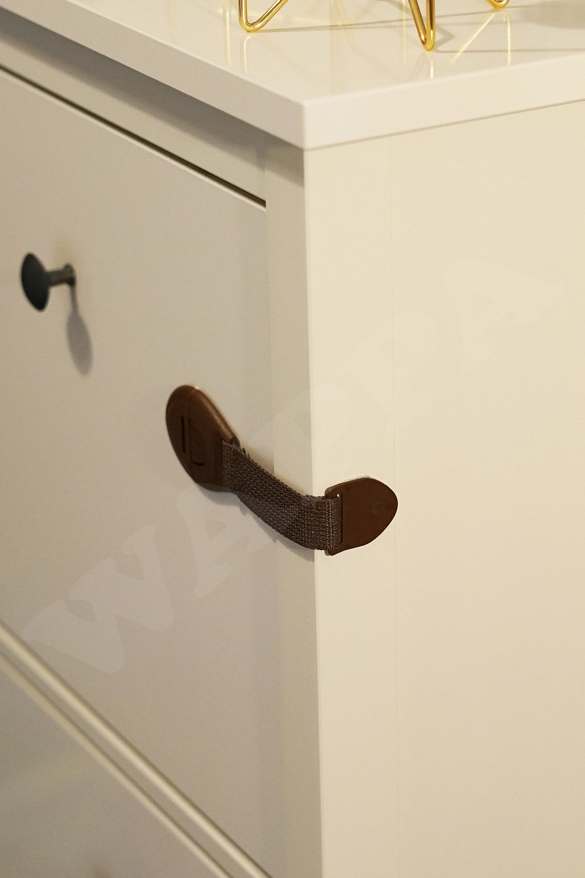 WAPPA 5 Adet Kahverengi Çocuk Bebek Çekmece Ve Dolap Kilidi Bebek Güvenlik Koruma Kilidi Kahverengi fotoğrafı 5 (önizleme)