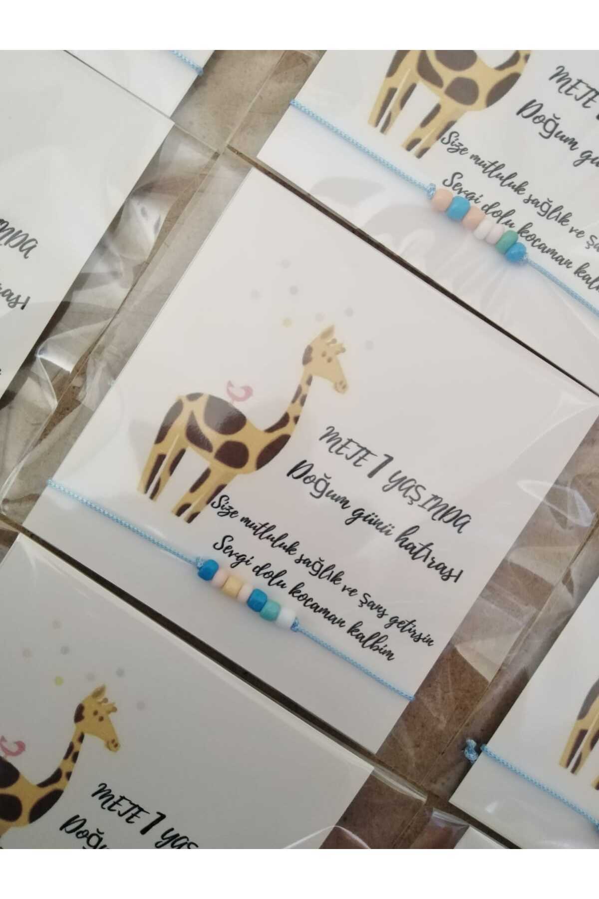 Genel Markalar Hediyelik Doğum Günü Bebek Mevlüdü Sünnet Hatırası Kartlı Boncuk Renkli Bileklik 12 Adet fotoğrafı 4 (önizleme)