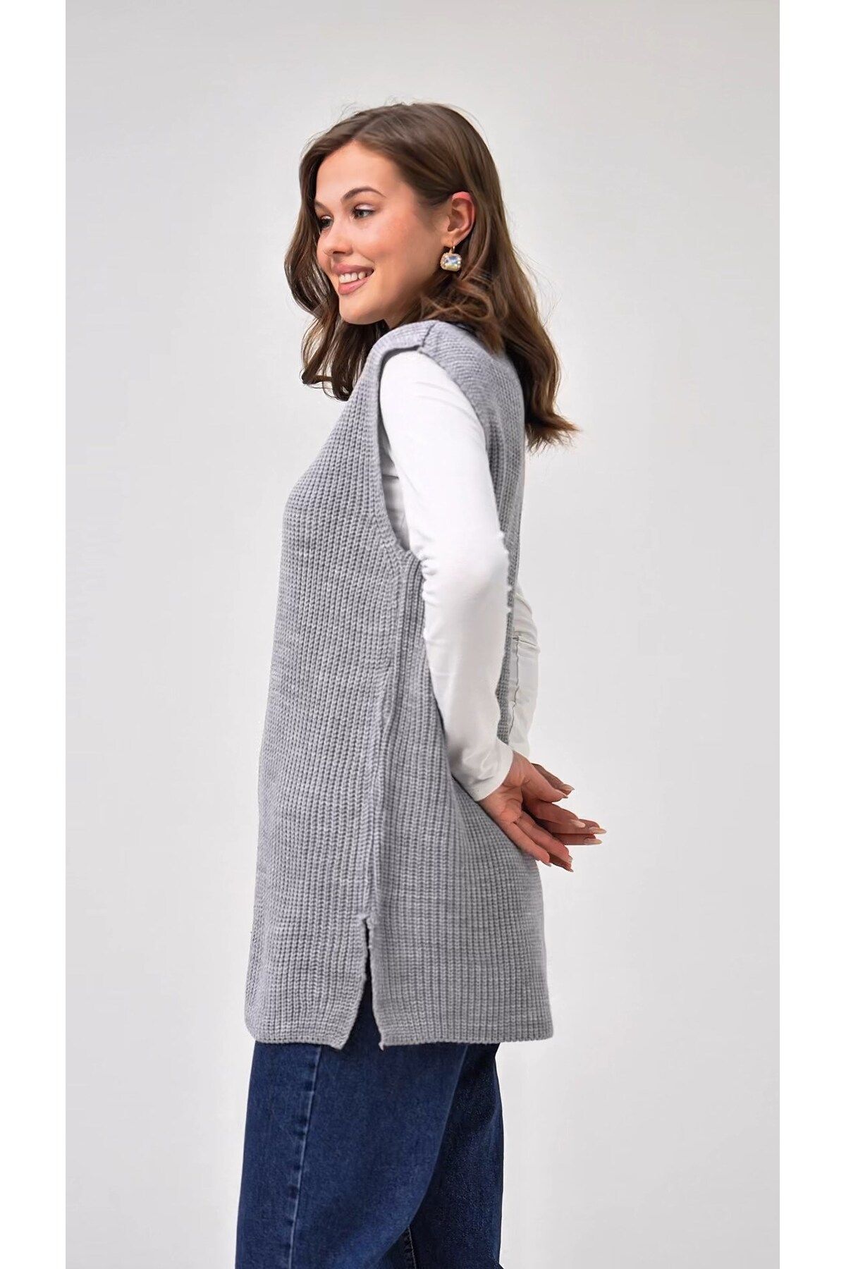 NİSUM MODA-Nisum V-Neck Knitwear Slip Pullover 2