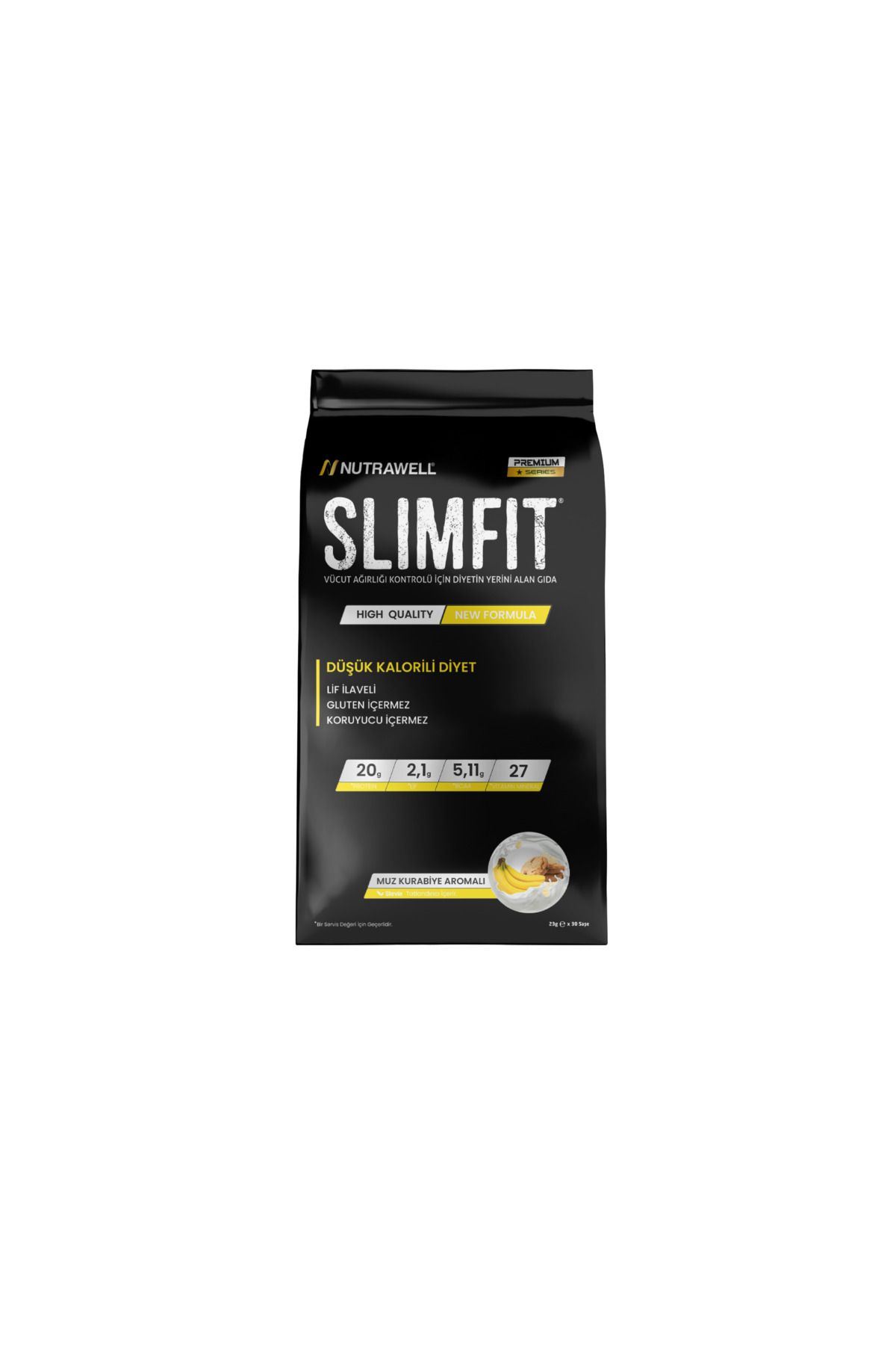 SLIMLIFT SLIMFIT Muz Kurabiye 30 Öğün Şase- Amaçlı Öğün Tozu