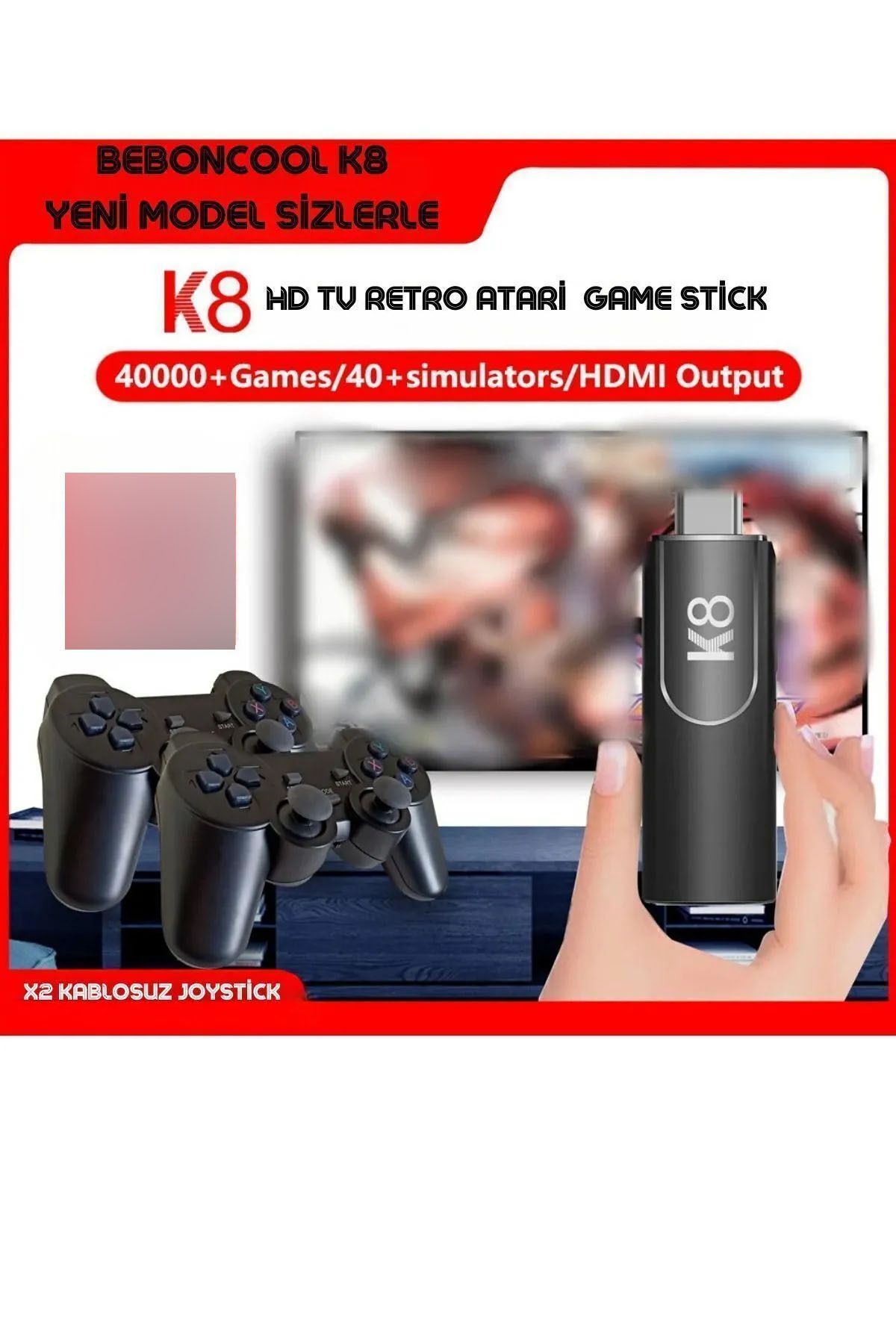 RAEES K8 4k Hdmi 35000 Oyunlu Çift Kol 3d Psp/ps/nintendo/sega/comodore 64 Retro Arcade Oyun Konsolu Atari