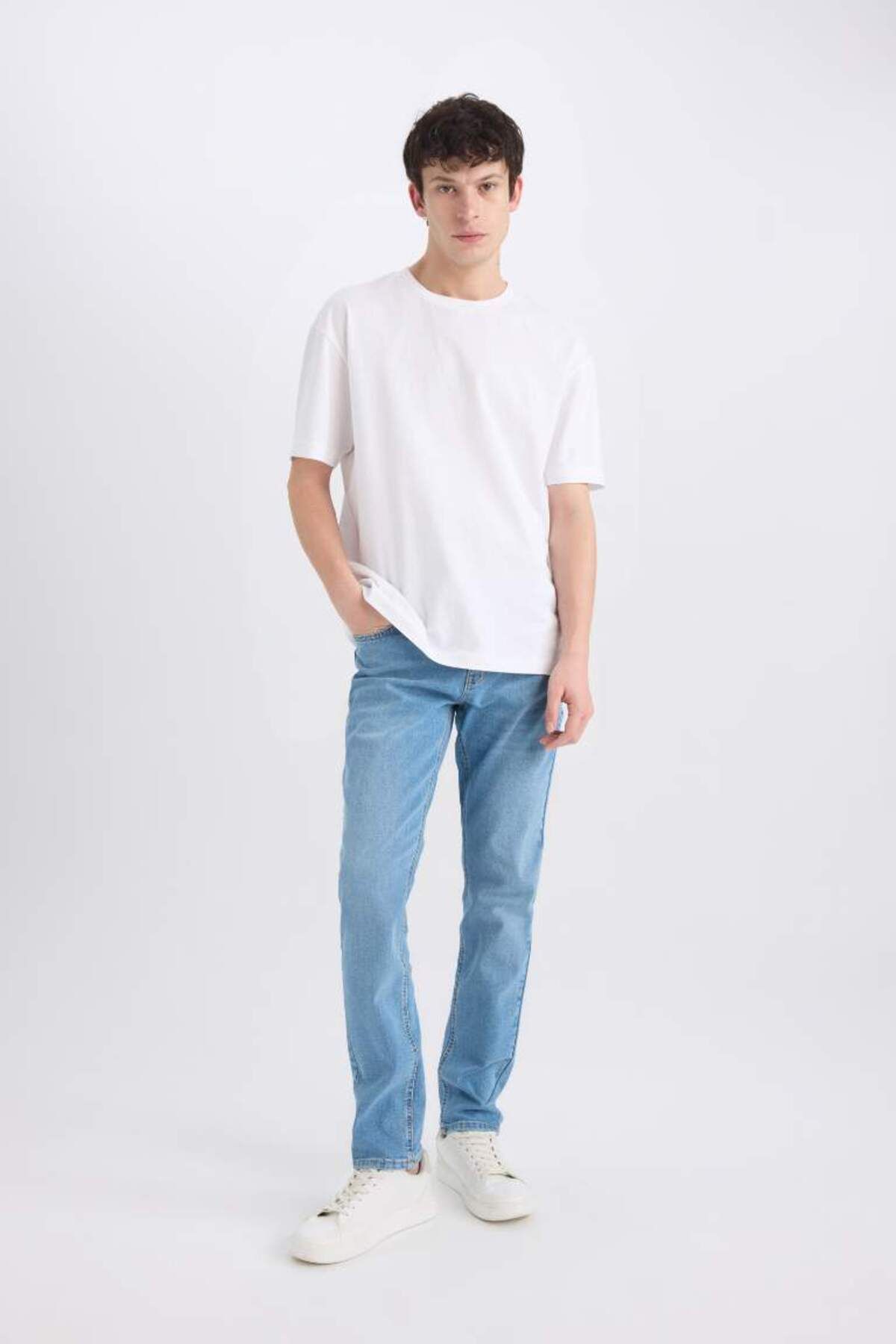 DeFacto-Noul sezon Pedro Slim Fit Slim Fit Pantaloni de jeans cu talie normală 3