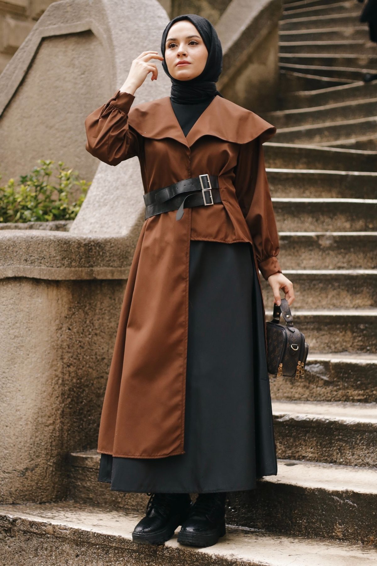 Gizce-Leor Brown Trench Coat 5