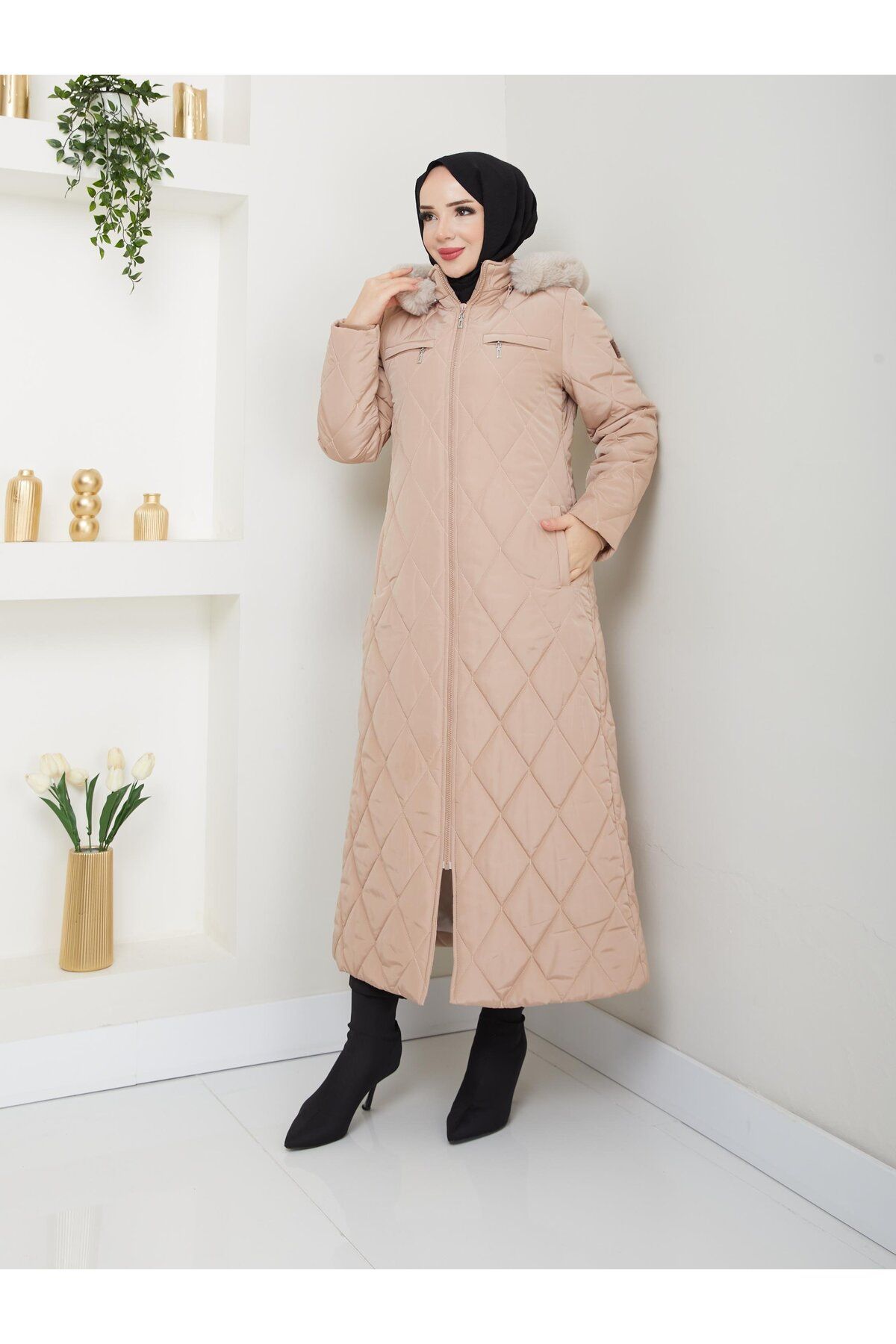 Doque-Winter Inflatable Quilted Fiber Padded Women's Coat 67072 7