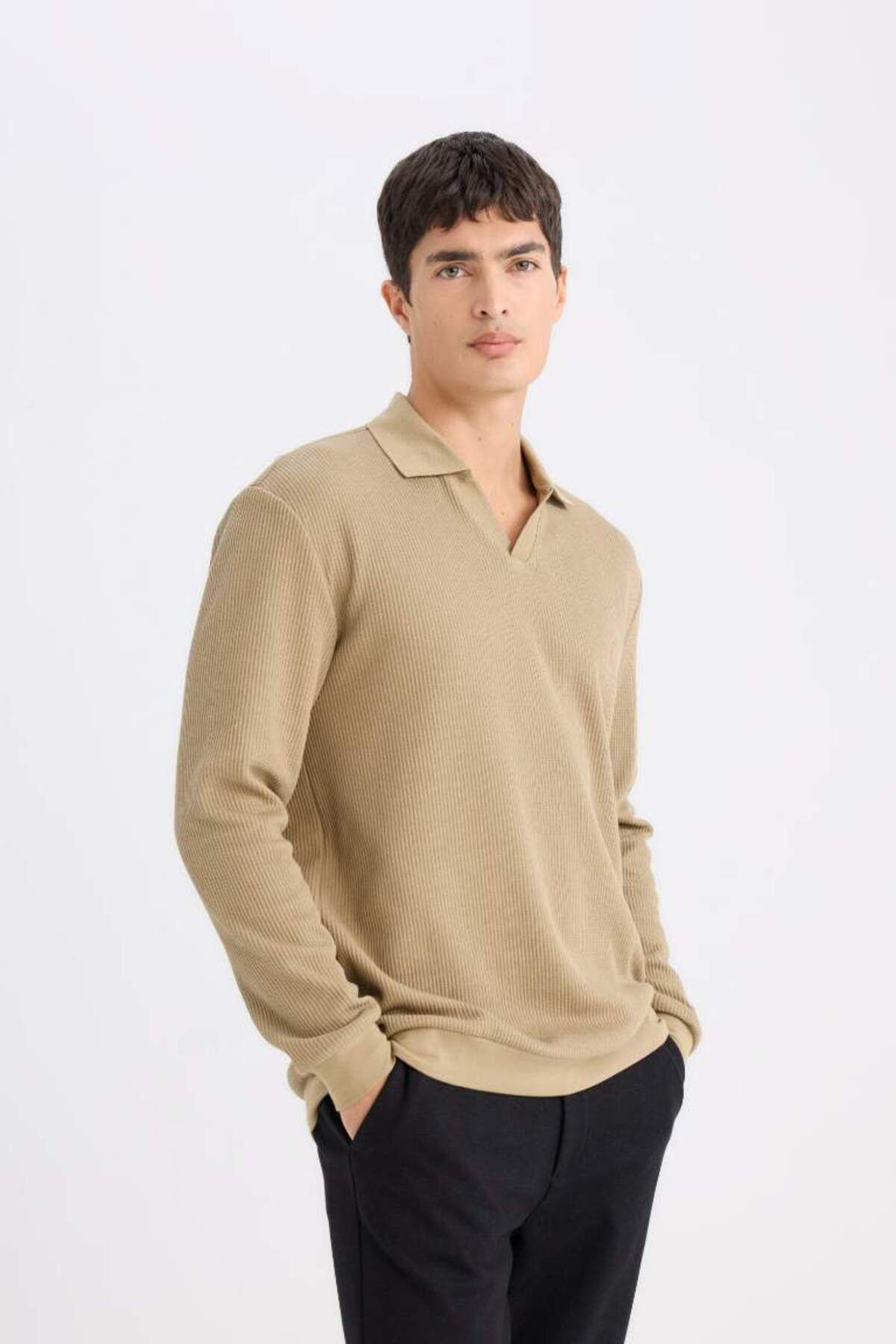 DeFacto-New Season Regular Fit Polo Neck Sweatshirt 4