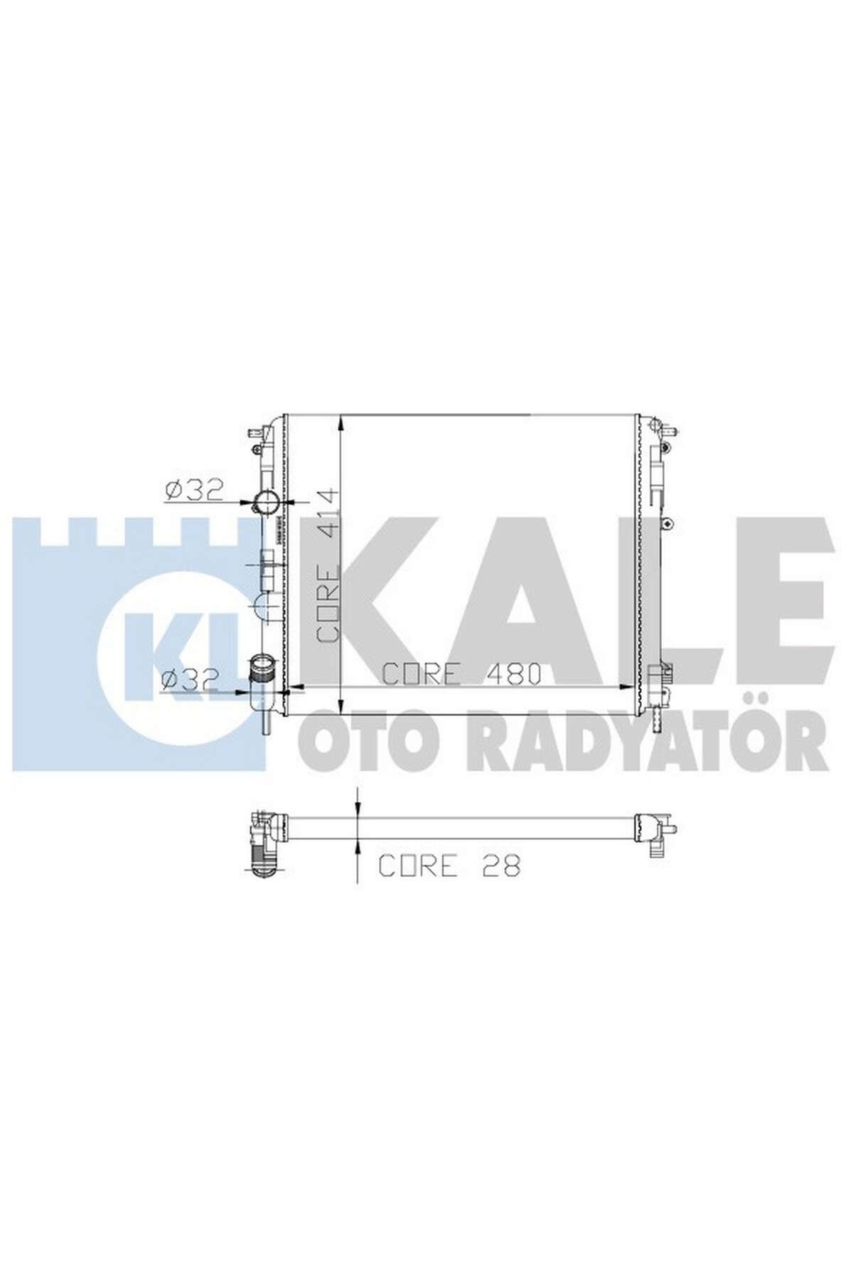 KALE MOTOR SU RADYATÖRÜ [ RENAULT CLIO II, KANGOO 1.2i 16V MÜŞÜRSÜZ ] 540133